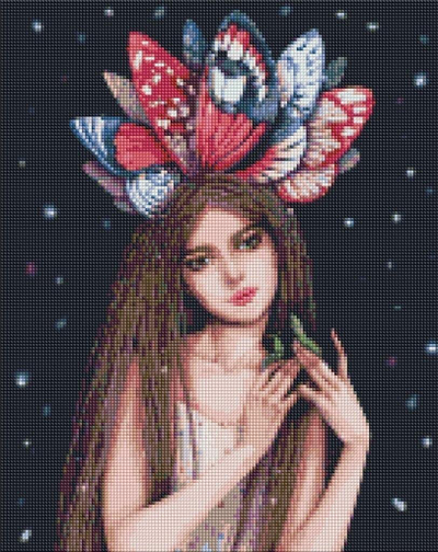 Set mozaik me diamant Ideyka Colors of Butterflies, 40x50cm, 5D, shumëngjyrësh