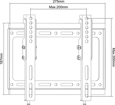Ѕидна држачка за ТВ Montis MT013, 13" 42", до 35 kg, црна