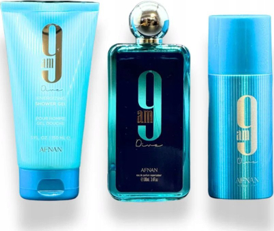 Set dhurate parfum Afnan 9 AM Dive, 100 ml, 2 x 150 ml