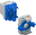 Modul Keystone Techly SELF CLAMPING RJ45, Cat.6A U UTP, PoE, i bardhë blu