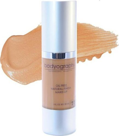 Fondatinë Bodyography Natural Finish #100 Light Neutral, pamje sa më natyrale, për lëkurë të çelët