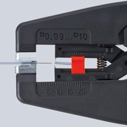 Pinca Knipex Automatic 12 42 195, zhveshje izolimi, prerëse teli, shumëngjyrëshe