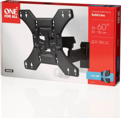 Mbajtëse muri TV One For All WM4451, 13" 65", VESA 400x400, e zezë