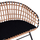 Stol metalik Allegra HM5692, wicker, 124x57x77 cm, zi bezhë