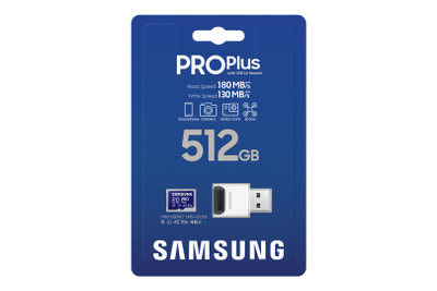 Мемориска картичка Samsung PRO Plus MicroSDXC, 512GB, U3 A2 V30