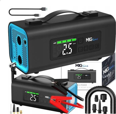 Booster Startues Makine LED, Powerbank 54.76Wh, Kompresor ajri, i zi