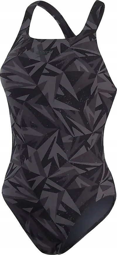 Rroba banje femrash Speedo HyperBoom Medalist, ECO Endurance+, madhësia UK 10, e zezë gri
