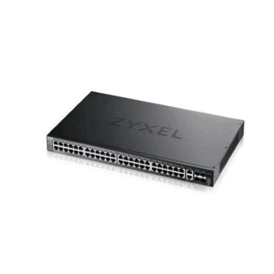 Мрежен прекинувач Zyxel XGS2220-54, 48x Gigabit, 6x 10G, црн