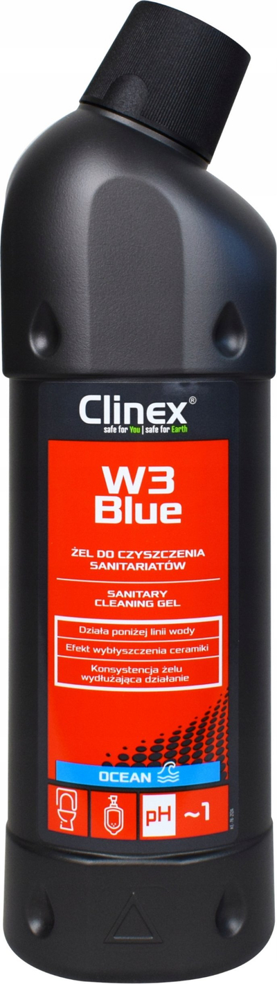 Xhel pastrues për tualet Clinex W3 Blue, 1L, aromë freskie