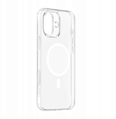 Магнетна футрола Baseus TouchButton за iPhone 16, транспарентна, компатибилна со MagSafe