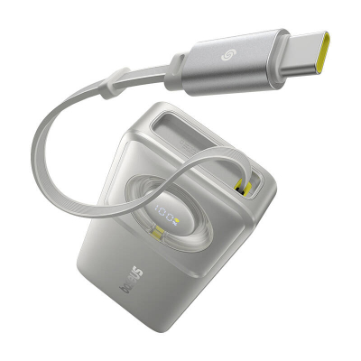 Powerbank Baseus Free2Pull, 10000mAh, 30W USB C, gri