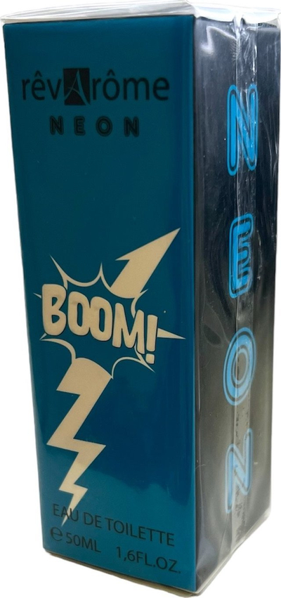 Ujë tualeti Revarome Neon Boom, 50 ml, për burra, blu