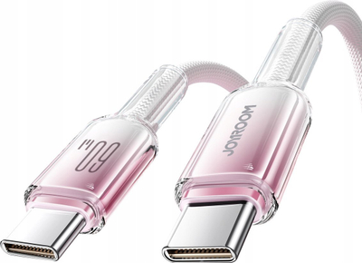Кабел USB C во USB C Joyroom S A42 Crystal Clear, 60W, 1.2m, бел