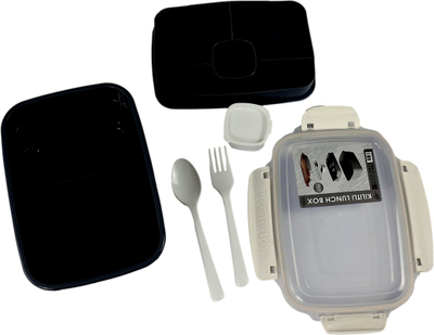 Kuti dreke Locking Lunch Box, 1200ml, me ndarje, shumëngjyrëshe