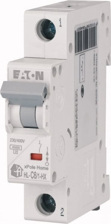 Automat mbrojtës Eaton xPole Home HN-C6/1, 1P, 6A, 6kA, i bardhë