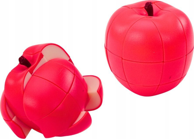 Lodër puzzle Leantoys Apple Cube, si mollë, 3+ vjeç, e kuqe