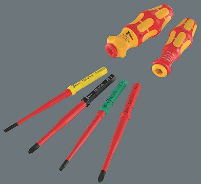 Set veglash Wera Kraftform Kompakt VDE 17 extra slim 2, 17 cope, per instalime elektrike