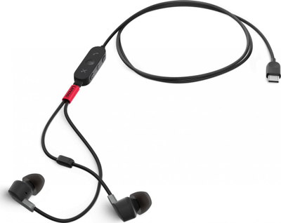 Dëgjuese Lenovo, me mikrofon, USB-C, të zeza