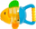 Тркалачка играчка BamBam Rattle Fish BBN5100, за бебиња 0m+, повеќебојна