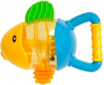 Тркалачка играчка BamBam Rattle Fish BBN5100, за бебиња 0m+, повеќебојна