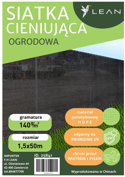 Rrjetë për hije edhe kamuflazh gri, 1.5 x 50 m, 90% hije