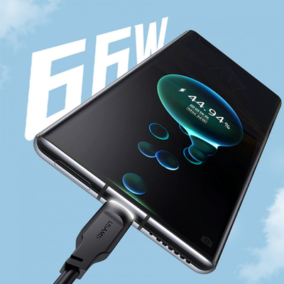 Kabllo USB Usams Lithe, USB A në USB C 1.2m, 66W, lejla