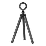 Tripod telefoni TELESIN Octopus, magnetik, këmbë fleksibile, i zi