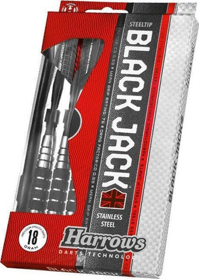 Стрелки за дартс Harrows Black Jack Steeltip, волфрам, челичен врв, црни
