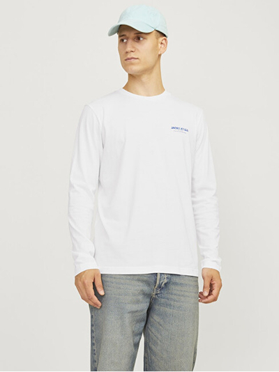 Bluzë për meshkuj Jack&Jones, e bardhë