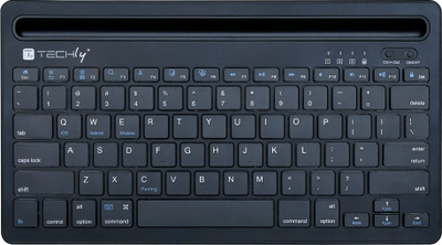 Tastierë Techly Mini, wireless, US, e zezë