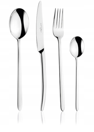 Set lugë pirunë thika Eternum Alaska, 24 copë, inox, argjendtë