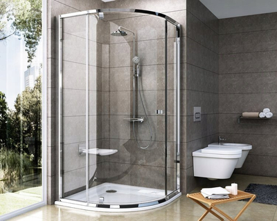 Кабина за туширање Ravak Pivot Chrome Glossy, 80x80x190 cm, проѕирно стакло, сјаен хром