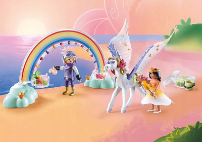 Set lodrash Playmobil Pegasus me Ylber, me figurina, për kalamaj, rozë