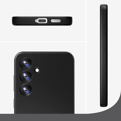 Kapak telefoni 4smarts Silicone Case Cupertino për Samsung Galaxy A56, silikoni, kundër goditjeve, i zi