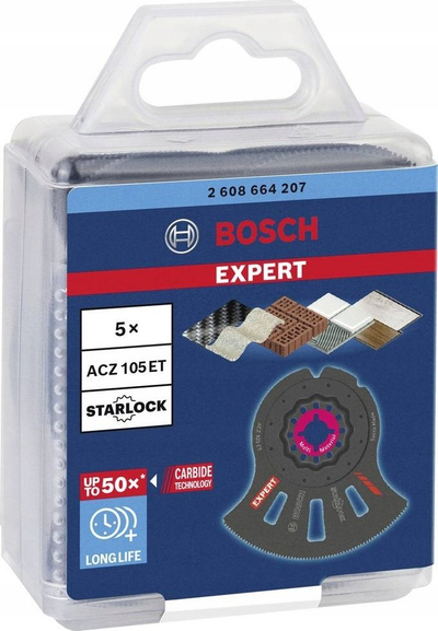 Set tehe segment për vegël multi Bosch Expert ACZ 105 ET Starlock, 105mm, 5 copë