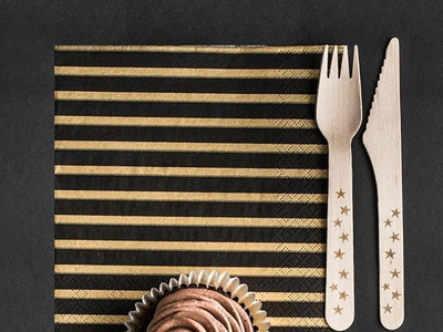 Peceta letre Shamçkat Napkins Stripes, 33x33 cm, 20 copë, ari