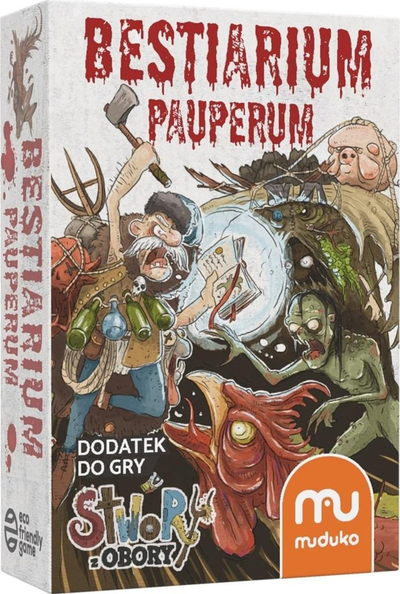 Zgjerim loje me letra Muduko Creatures from the Barn Bestiarium Pauperum, karte strategjike, shumëngjyrëshe
