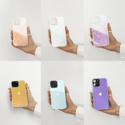 Mbulesë telefoni Hurtel Aurora Case për iPhone 13 Pro, xhel fleksibël, efekt iridescent, vjollcë