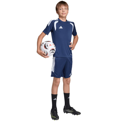 Детски тренинг шорц Adidas Tiro26 League, полиестер, со џебови со патент, сина боја