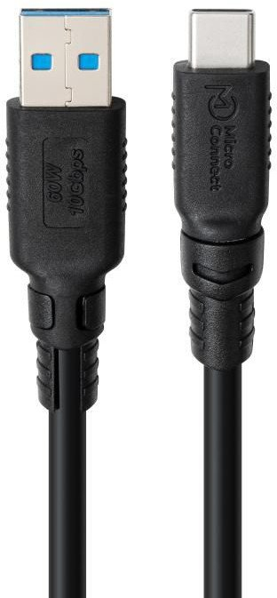Kabllo Microconnect ColorFlex USB C në USB A, karikim dhe të dhëna, e bardhë