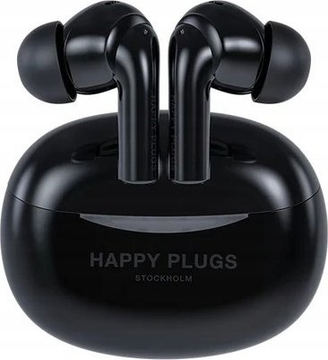 Kufje pa tela Happy Plugs Joy Pro, True Wireless, me ANC, të zeza