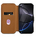 Futrollë folio me magnet për iPhone 16 Pro Max, mbrojtje 360°, gri