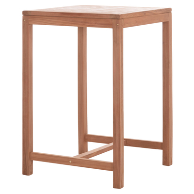 Tavolinë bar HM PRESSCOT, dru teak, 70x70x105 cm, ngjyrë natyrale