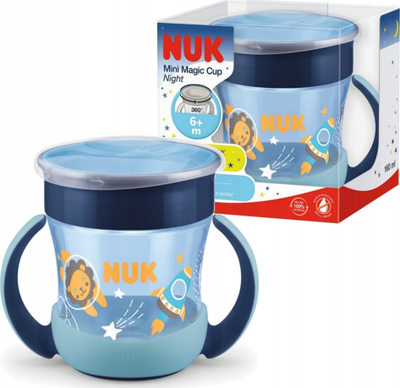 Gotë për kalama NUK Mini Magic Cup, 160 ml, 6m+, blu