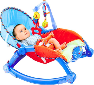 Karrige lëkundëse për bebe Rocking Chair Baby Bouncer, deri 18 kg, me lodra, shumëngjyrëshe