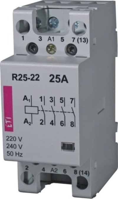 Kontaktor modular Eti Polam R 25-22, 25A, 230V AC, 2NO 2NC