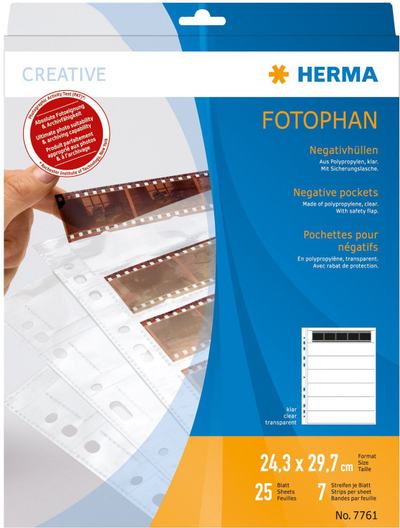 Навлаки за негативи Herma 7761, 25 парчиња, транспарентни