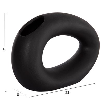 Dekor tavoline qeramike Ellipto 23x8x16Hcm (HM4645.02), zezë