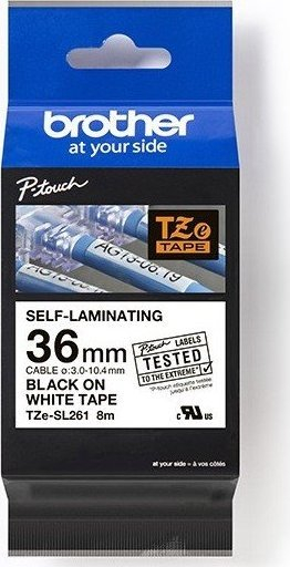 Rrip etiketa Brother TZE-SL261, 36mm, 8m, i bardhë