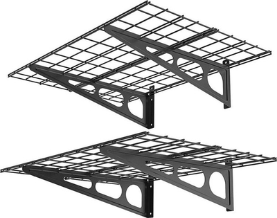 Raf muri Ergosolid PG24, çelik i ftohtë, mban deri 90 kg, i zi